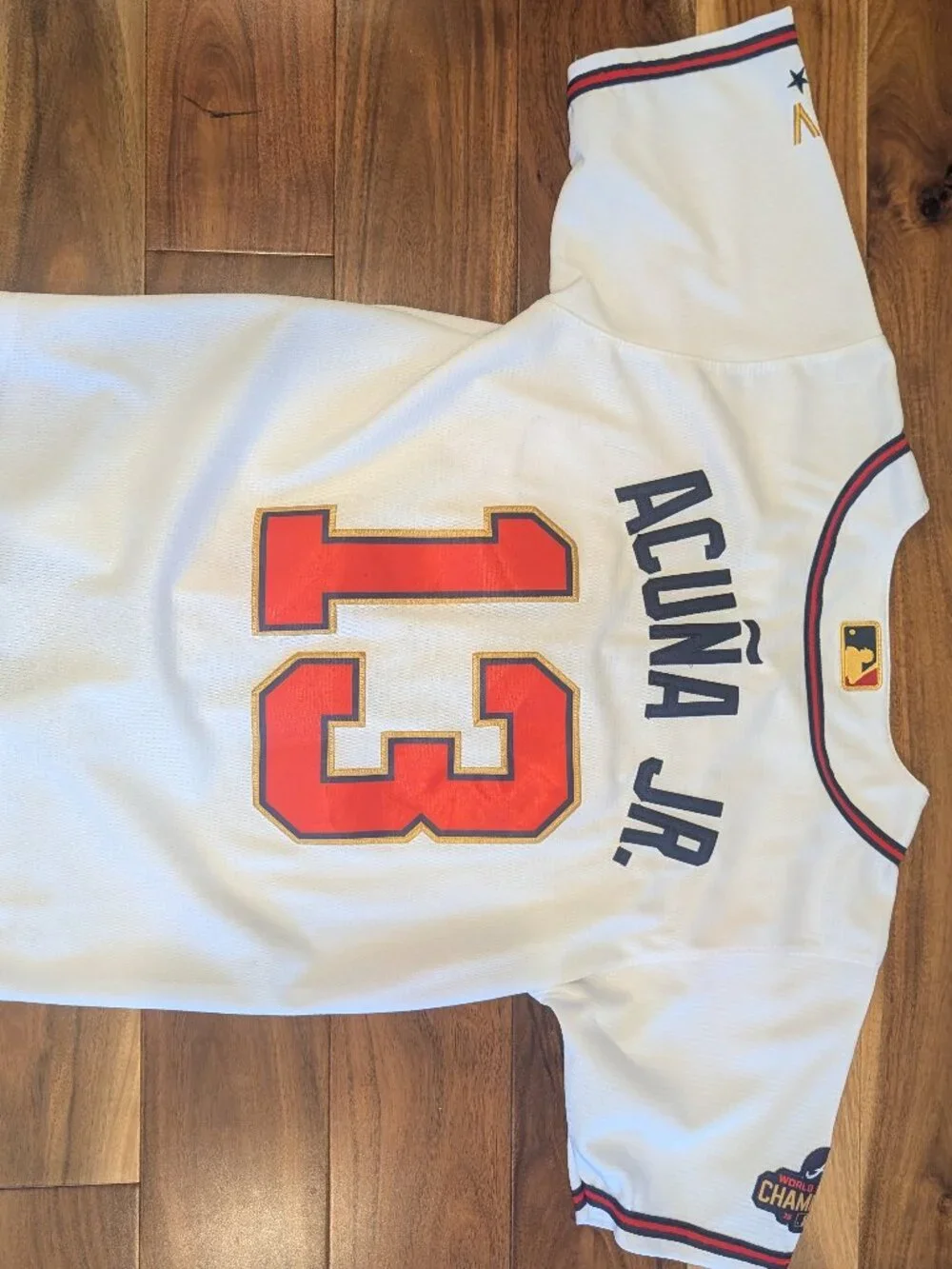 Youth Nike Acuna Jr/Braves 2021 World Series Champion Jersey - Size XL